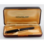 Kolbenfüller Montblanc, Vintage, Meisterstück Nr. 12, schwarz, in originaler Bakelitdose