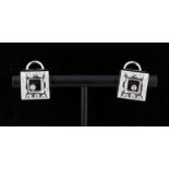 Paar Ohrclips Chopard, 18 kt Weißgold, Chopard, mit 20 Brillanten (2 bewegliche Brillanten),