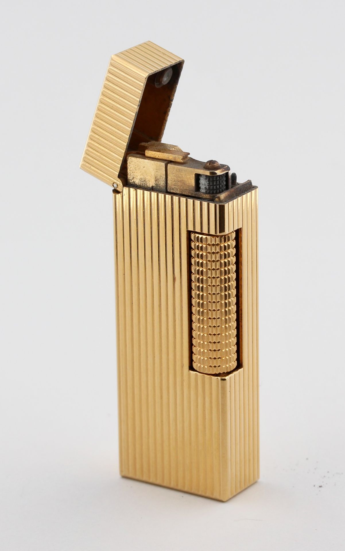 Feuerzeug Dunhill, Vintage, vergoldet, im original Etui, H. 7,3 cm - Bild 3 aus 4
