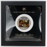 Silbermünze Masterpieces of Art Leonardo da Vinci , 20 Dollar, 3 Unzen 999 Silber, Swarovski