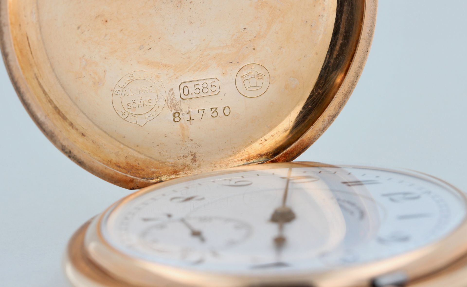 Taschenuhr A. Lange & Söhne Glashütte bei Dresden, 14 kt Gelbgold, A. Lange & Söhne Glashütte bei - Bild 4 aus 7