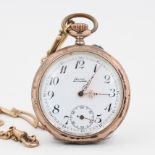 Taschenuhr Hera, 800 Silber, Marke Hera, weißes Zifferblatt mit arabischen Zahlen, kleine Sekunde,