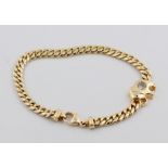 Armband Chopard, 18 kt Gelbgold, mit Elefant, 1 beweglicher Diamant, Panzerform,