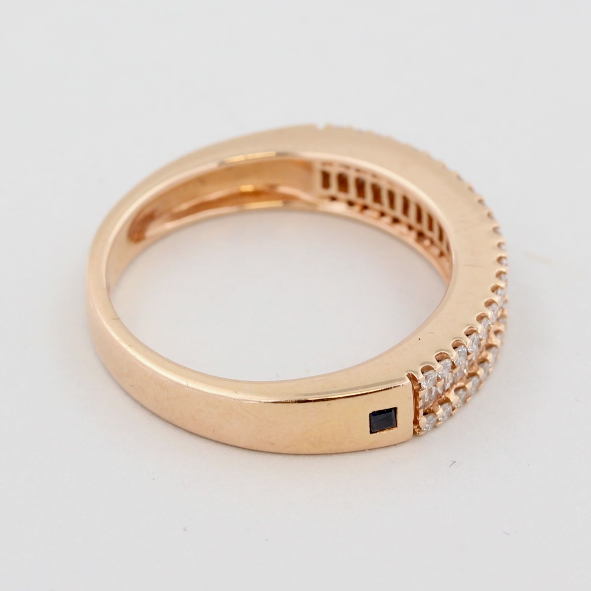 Damenring, 18 kt Roségold, besetzt mit 0,48 ct Diamanten, Juwelier Wagner, Neupreis 3.520 €, ca. 4,1 - Bild 3 aus 4