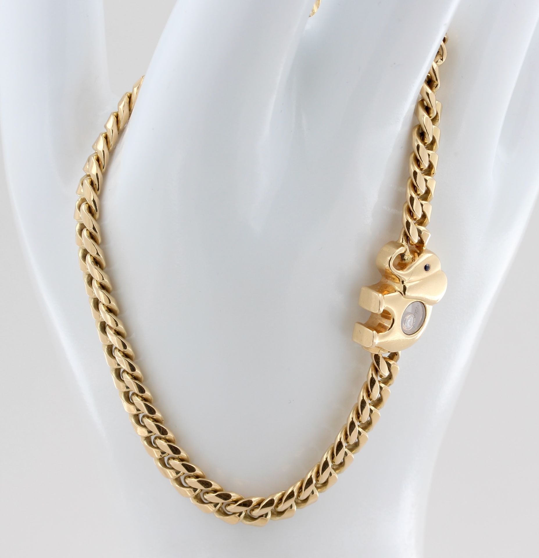 Armband Chopard, 18 kt Gelbgold, mit Elefant, 1 beweglicher Diamant, Panzerform, - Bild 2 aus 5