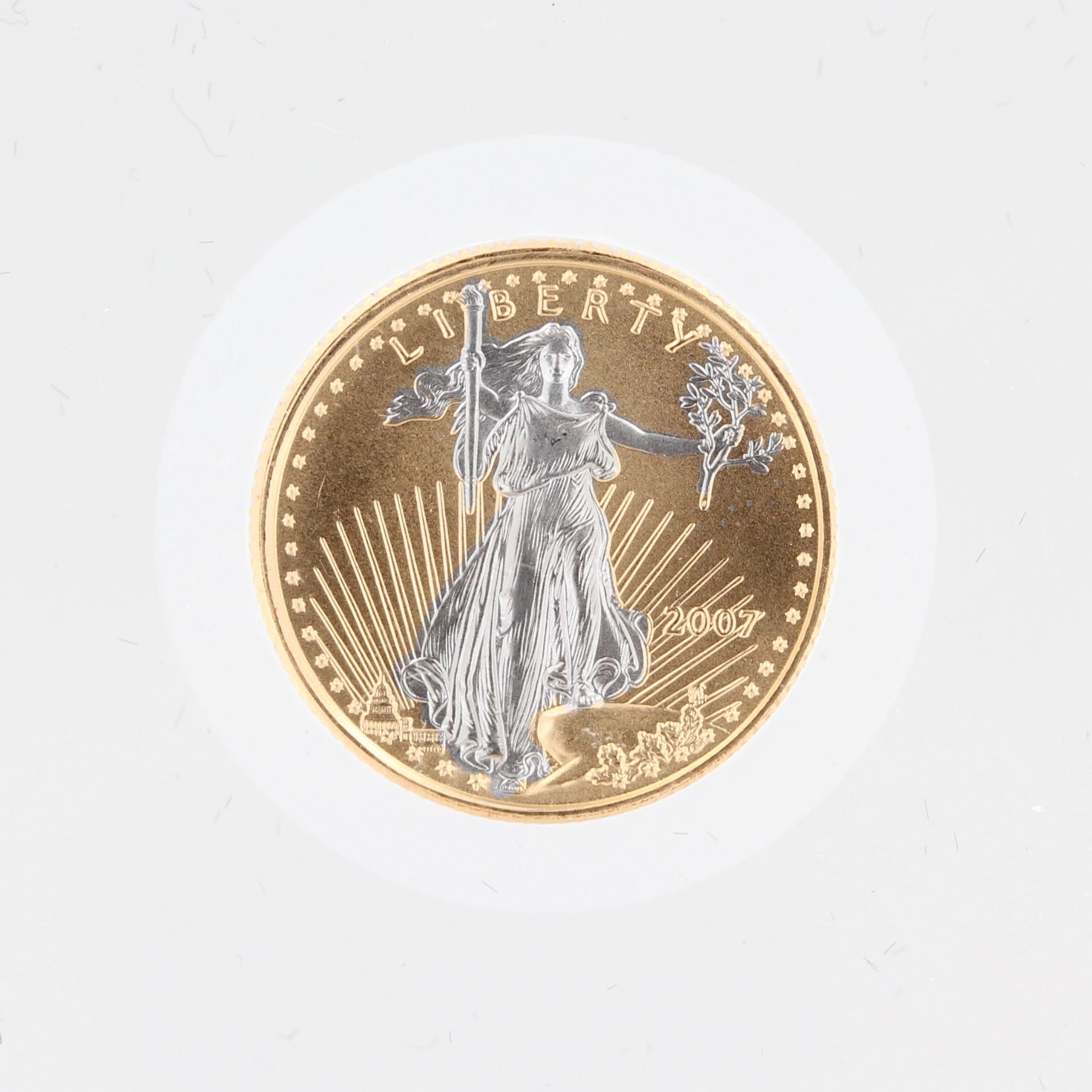 Wall Street Investment 2007, Wall Street Investment, 916 Gold, 1/10 oz, 3,393 g, D. 1,6 cm, - Bild 5 aus 7