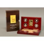 Reppa Investment Coin Set 2012, 3 x 999,9 Feingold, je 0,5 g, D. 1,1 cm, 1 x 999,9 Feinsilber, 0,5