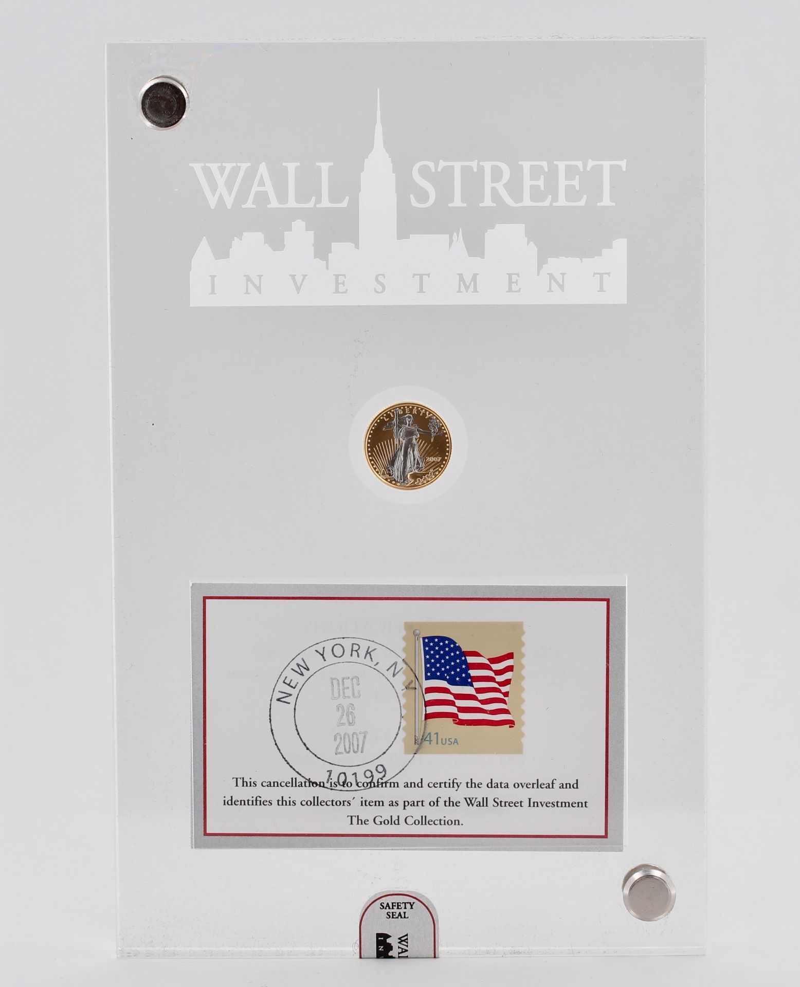 Wall Street Investment 2007, Wall Street Investment, 916 Gold, 1/10 oz, 3,393 g, D. 1,6 cm,