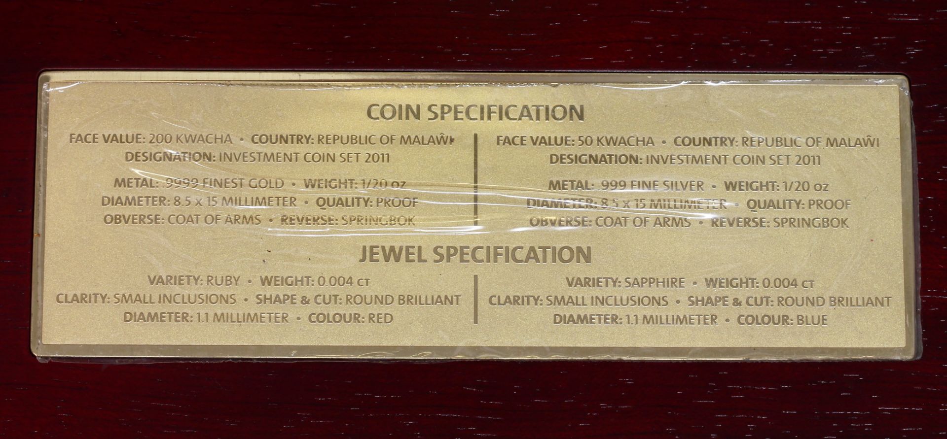 Reppa Investment Coin Set 2011, 1 x 999,9 Feingold, 1/20 oz, 1,41 g, 1 x 999,9 Feinsilber, 1/20 - Bild 6 aus 7