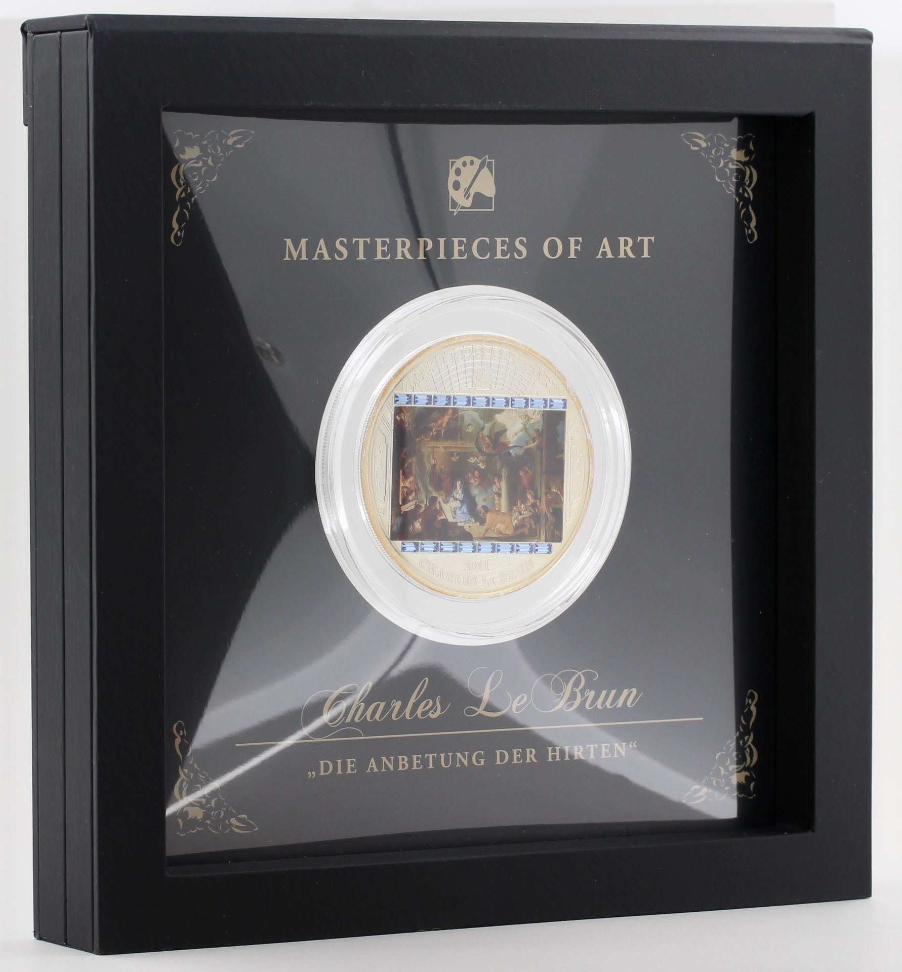 Silbermünze Masterpieces of Art Leonardo da Vinci , 20 Dollar, 3 Unzen 999 Silber, Swarovski - Bild 3 aus 3