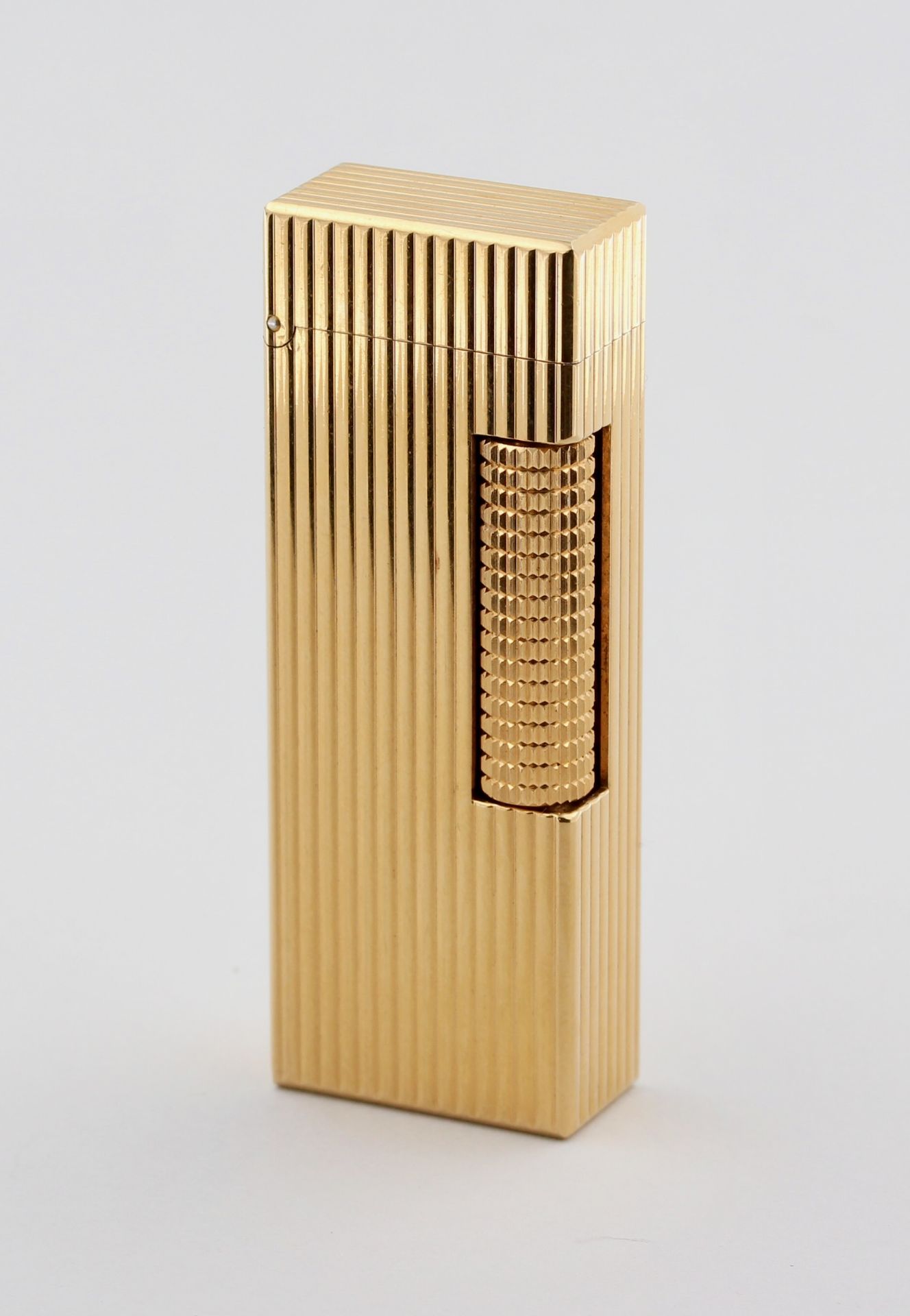 Feuerzeug Dunhill, Vintage, vergoldet, im original Etui, H. 7,3 cm - Bild 2 aus 4