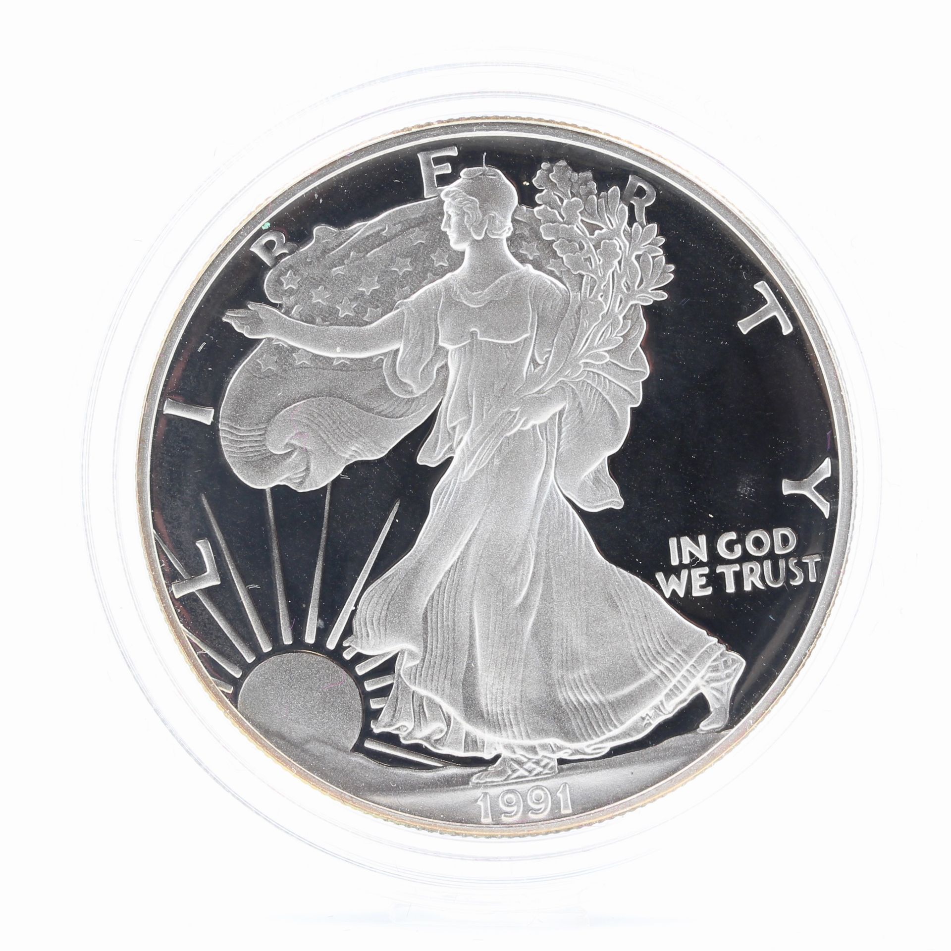 Silber American Eagle, Silber American Eagle, 1 Unze Feinsilber, D. 4,0 cm - Bild 3 aus 4