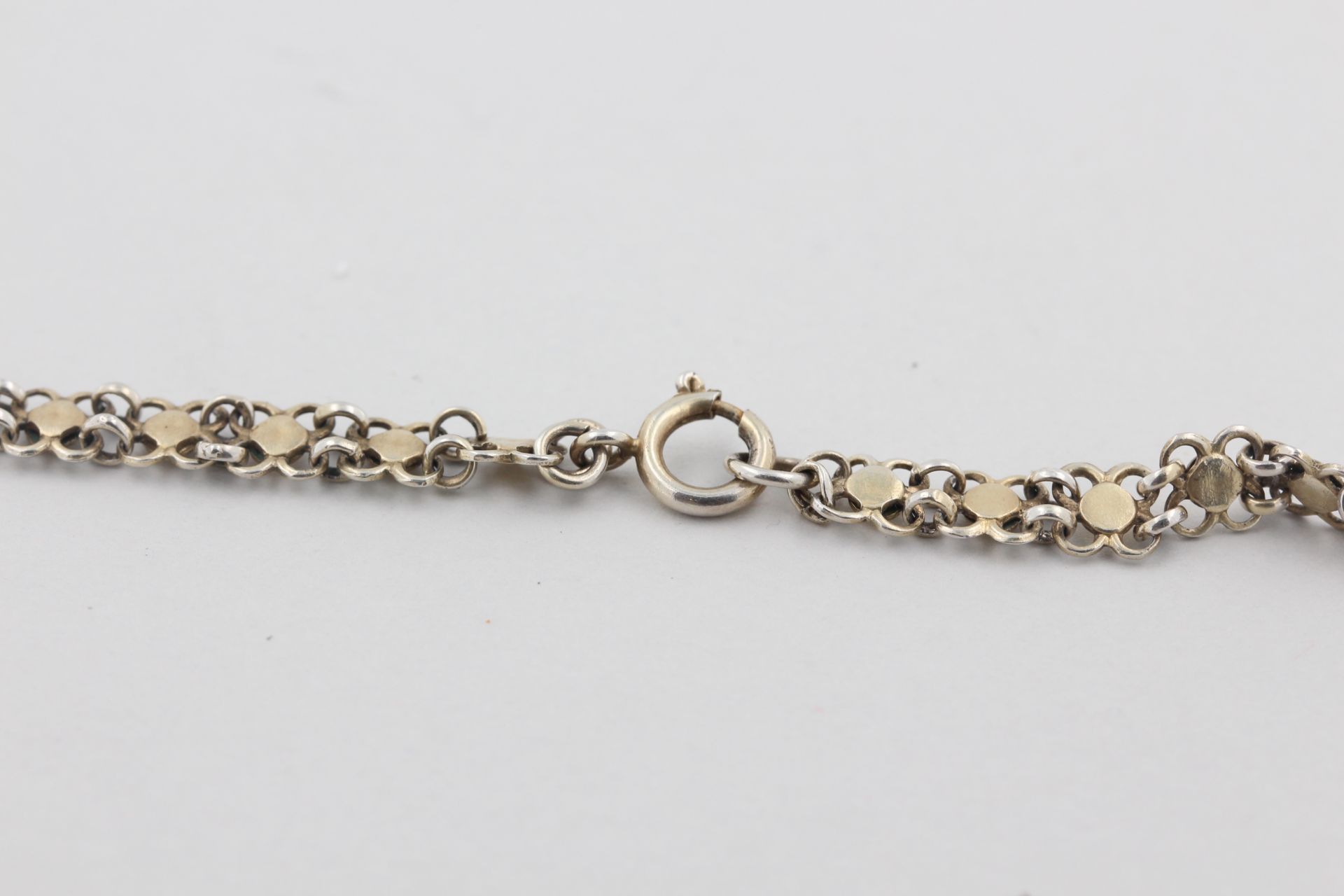Münzanhänger, Svartsjödaler, Silber, wohl Nachprägung, D. 4,2 cm, L. 5,1 cm, an Silber Halskette, L. - Bild 4 aus 4