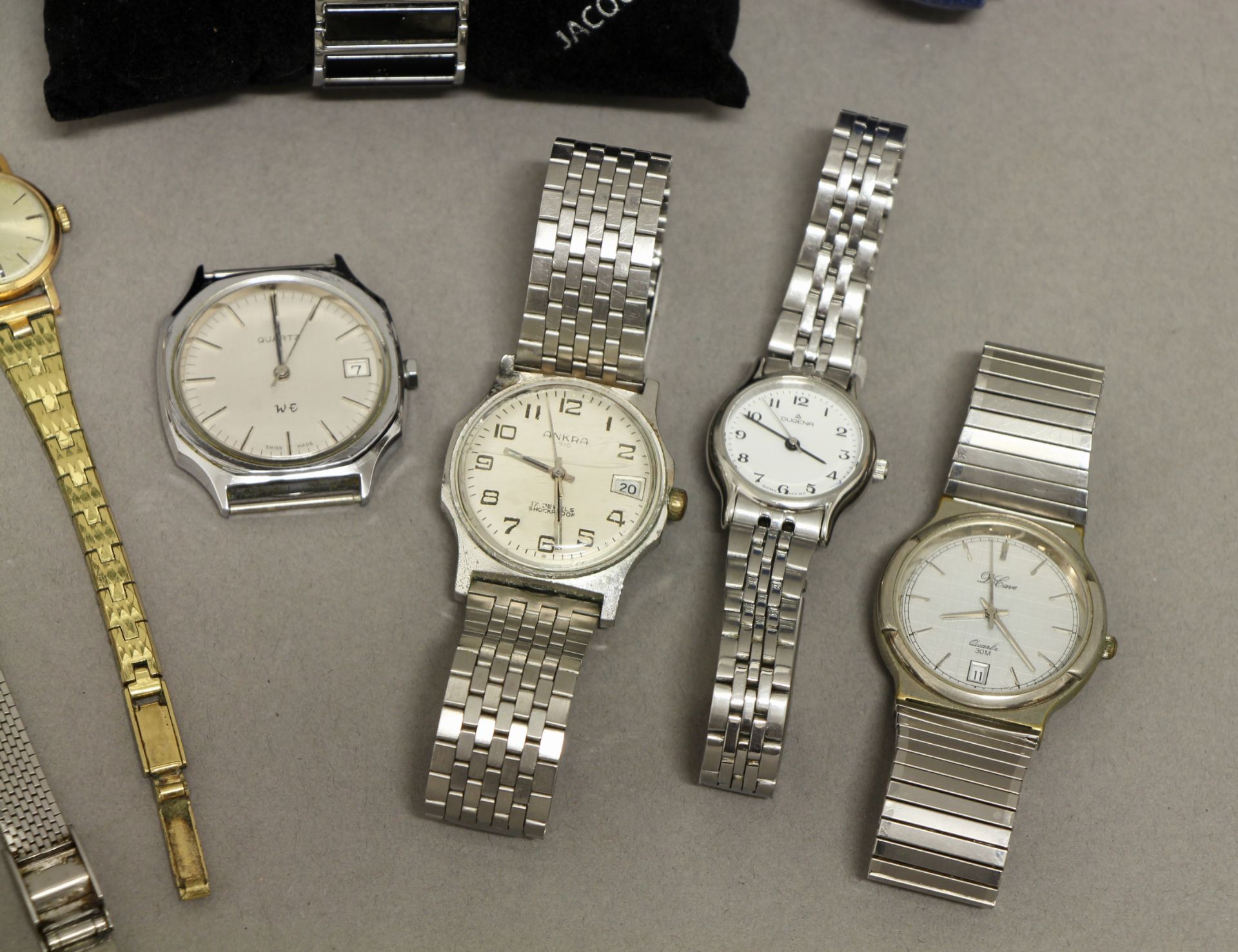 Konvolut Armbanduhren, verschieden, 9 Armbanduhren, u.a. Jacques Lemans, Gucci, Dugena, Ankra, - Bild 3 aus 4