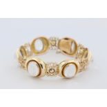 Armband Fries-Arauner, 14 kt Gelbgold, mit Mondsteinen (Steine mit leichten Gebrauchsspuren),