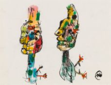 Markus Lüpertz, Ohne Titel (Zwei Hühner)