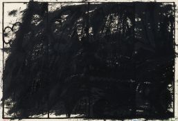 Arnulf Rainer, Die vier Gladiatoren als Wasserspeier (aus der Mappe Wahnhall), überarbeitet