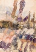 Martha Jungwirth, Ohne Titel (Hafenlandschaft - Donau)