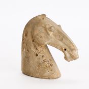 Chinese Tang Dynasty Terracotta Pottery Horse Head