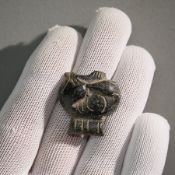 Ancient Mongolian Ordos Bronze Dog Brooch