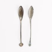 2 Korean Goryeo Bronze Spoons
