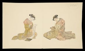 Suzuki Harunobu Japanese Woodblock Cut-Out Figures