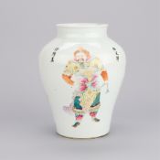 Chinese Famille Rose Porcelain Baluster Vase