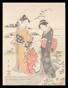 Japanese Bijin-ga Beauty Woodblock Print