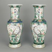 Pr Chinese Guangxu or PRC Famille Verte Vases