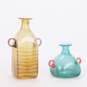 2 Marco Zetti Murano Art Glass Striped Vases