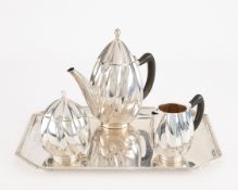 Set 4 Cartier Sterling Silver Tea Vessels - 2743 g