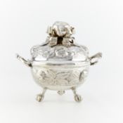 South American Andean Silverplate Coquera Dish
