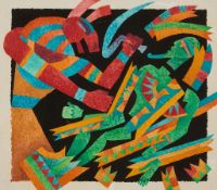 Gerald McDermott "Set Smashes Sarcophagus" Gouache