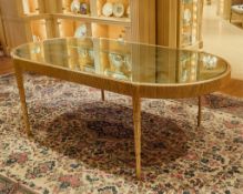 Art Deco Mirrored Top Giltwood Center Table