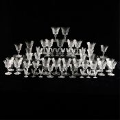Set 52 Pcs Baccarat "Buckingham" Crystal Stemware