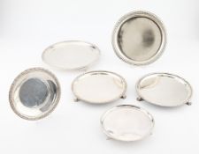 6 Medium Silverplate Trays