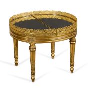 Louis XVI Giltwood Mirrored Plateau Side Table
