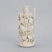 Chinese Qing Blanc de Chine Porcelain Doumu Figure