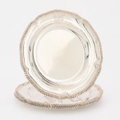 Set 4 English Sterling Silver Plates 83.15 ozt