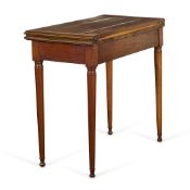 French Mahogany Fold-Over Extendable Card Table