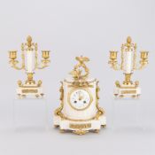3 Pc Louis XVI Marble & Ormolu Garniture Set