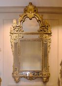 18th c. French Regence Carved Giltwood Mirror