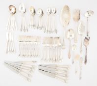 80 Pc Oneida Tudor Silverplate Flatware