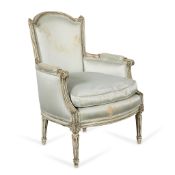 Louis XV Upholstered Bergere Armchair Fauteuil
