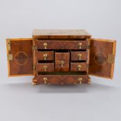 William & Mary Baroque Oyster Veneer Table Cabinet