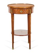 French Louis XVI Kingwood Parquetry Side Table