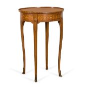 Louis XV Style Occasional Walnut Marquetry Table