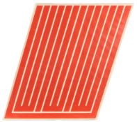 Donald Judd II-L Cadmium Red Parallelogram Woodcut