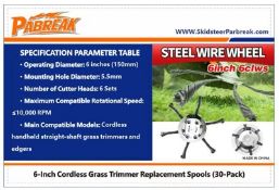 Box of 30 Steel Wire Grass Trimmer Heads