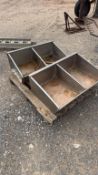 Pair stainless feeders
